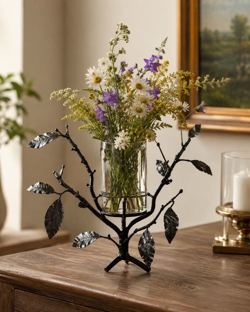 Grein vaseholder med blomster